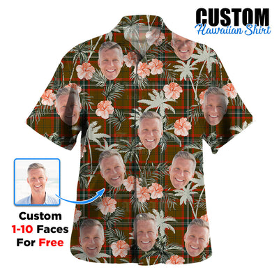 Clan Seton Hunting Modern Tartan Custom Face Hawaiian Shirt – Unisex Gift for Family Members, Summer Party