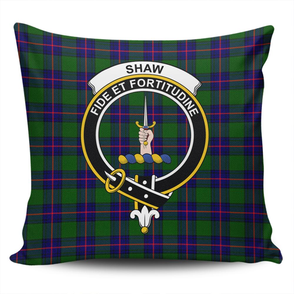 Clan Shaw Modern Tartan Crest Pillow Cover BG84 Clan Shaw Tartan Today