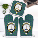 Clan Shaw Ancient Tartan Crest Oven Mitt And Pot Holder (2 Oven Mitts + 1 Pot Holder) EC56 Clan Shaw Tartan Today