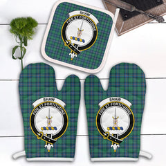 Clan Shaw Ancient Tartan Crest Oven Mitt And Pot Holder (2 Oven Mitts + 1 Pot Holder) EC56 Clan Shaw Tartan Today
