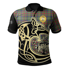 Clan Shaw Green Modern Tartan Polo Shirt Viking Wolf KL69 Shaw Green Modern Tartan Tartan Polo