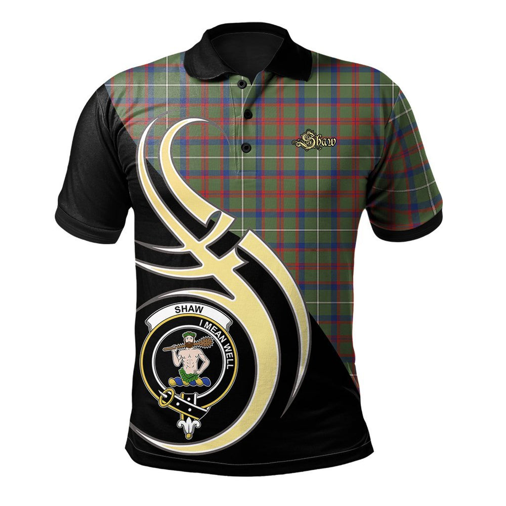 Clan Shaw Green Modern Tartan Polo Shirt - Believe In Me Style MJ22 Shaw Green Modern Tartan Tartan Polo