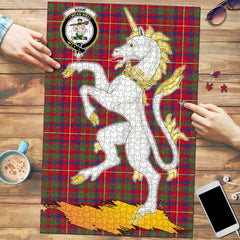 Clan Shaw Red Modern Tartan Crest Unicorn Scotland Jigsaw Puzzles Gift For Family UI93 Clan Shaw Tartan Today