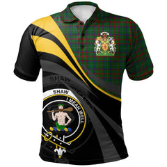 Clan Shaw of Tordarroch Green Hunting Tartan Polo Shirt - Royal Coat Of Arms Style QP60 Shaw of Tordarroch Green Hunting Tartan Tartan Polo