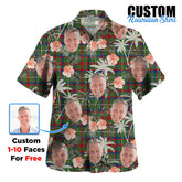 Clan Shaw Green Modern Tartan Custom Face Hawaiian Shirt – Unisex Gift for Family Members, Summer Party LE31 Shaw Green Modern Tartan Tartan Hawaii Shirt