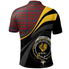 Clan Sinclair Tartan Polo Shirt - Royal Coat Of Arms Style GM52 Sinclair Tartan Tartan Polo