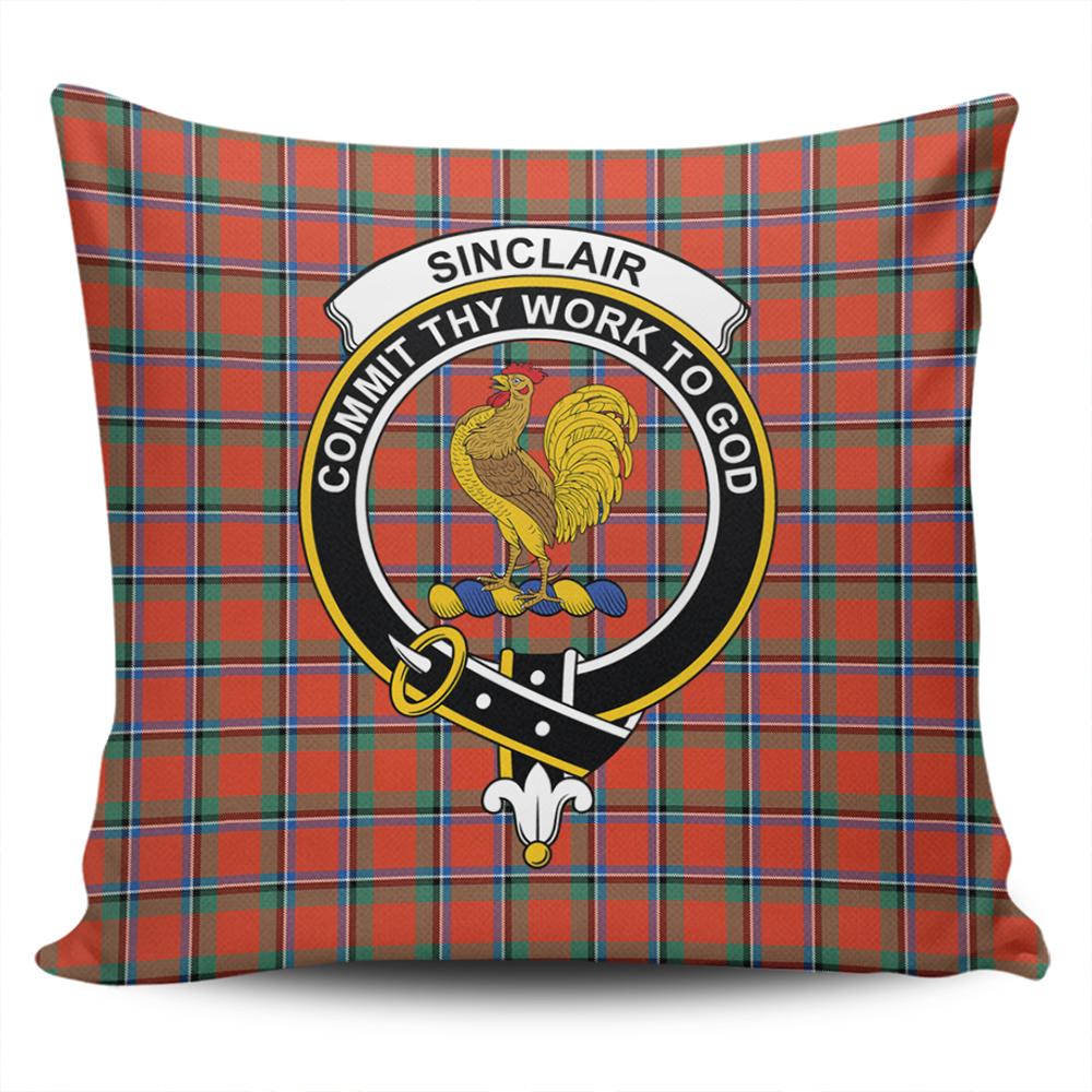 Clan Sinclair Ancient Tartan Crest Pillow Cover JZ35 Clan Sinclair Tartan Today