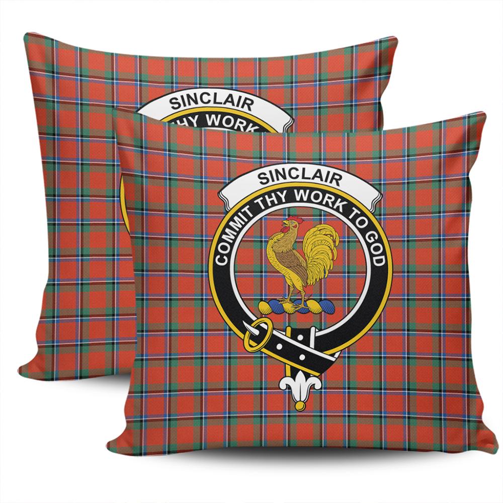 Clan Sinclair Ancient Tartan Crest Pillow Cover JZ35 Clan Sinclair Tartan Today