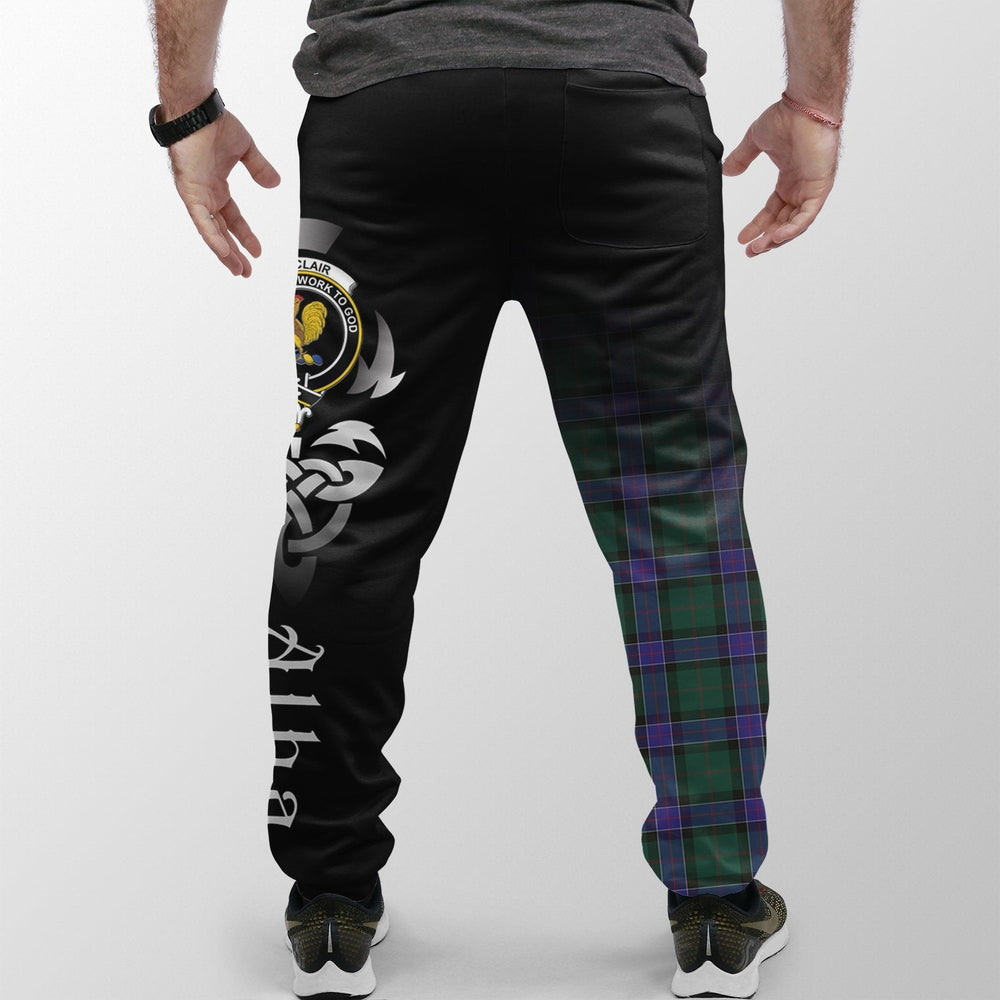 Clan Sinclair Hunting Modern Tartan Crest Jogger Sweatpants Alba Celtic Style NY12 Clan Sinclair Tartan Today