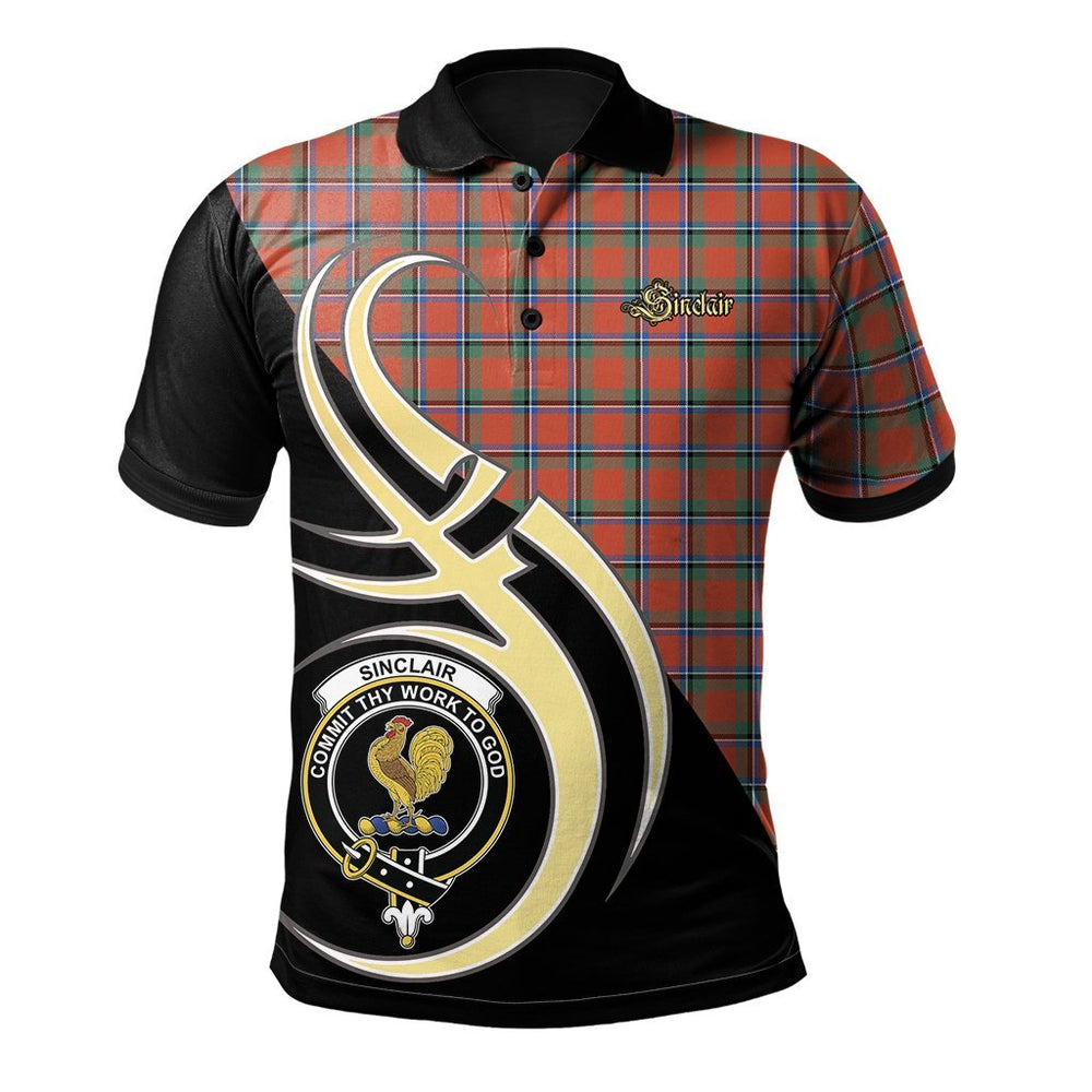 Clan Sinclair Ancient Tartan Polo Shirt - Believe In Me Style PT95 Sinclair Ancient Tartan Tartan Polo