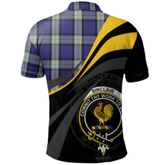Clan Sinclair Dress Tartan Polo Shirt - Royal Coat Of Arms Style UQ37 Sinclair Dress Tartan Tartan Polo