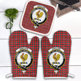 Clan Sinclair Modern Tartan Crest Oven Mitt And Pot Holder (2 Oven Mitts + 1 Pot Holder) FQ86 Clan Sinclair Tartan Today