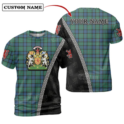 Personalized Clan Sinclair Hunting Ancient Tartan Shirt with Scotland Coat of Arms & Custom Name
