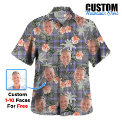 Clan Sir Walter Scott Tartan Custom Face Hawaiian Shirt – Unisex Gift for Family Members, Summer Party DF51 Sir Walter Scott Tartan Tartan Hawaii Shirt