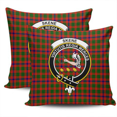 Clan Skene Modern Tartan Crest Pillow Cover RH64 Clan Skene Tartan Today