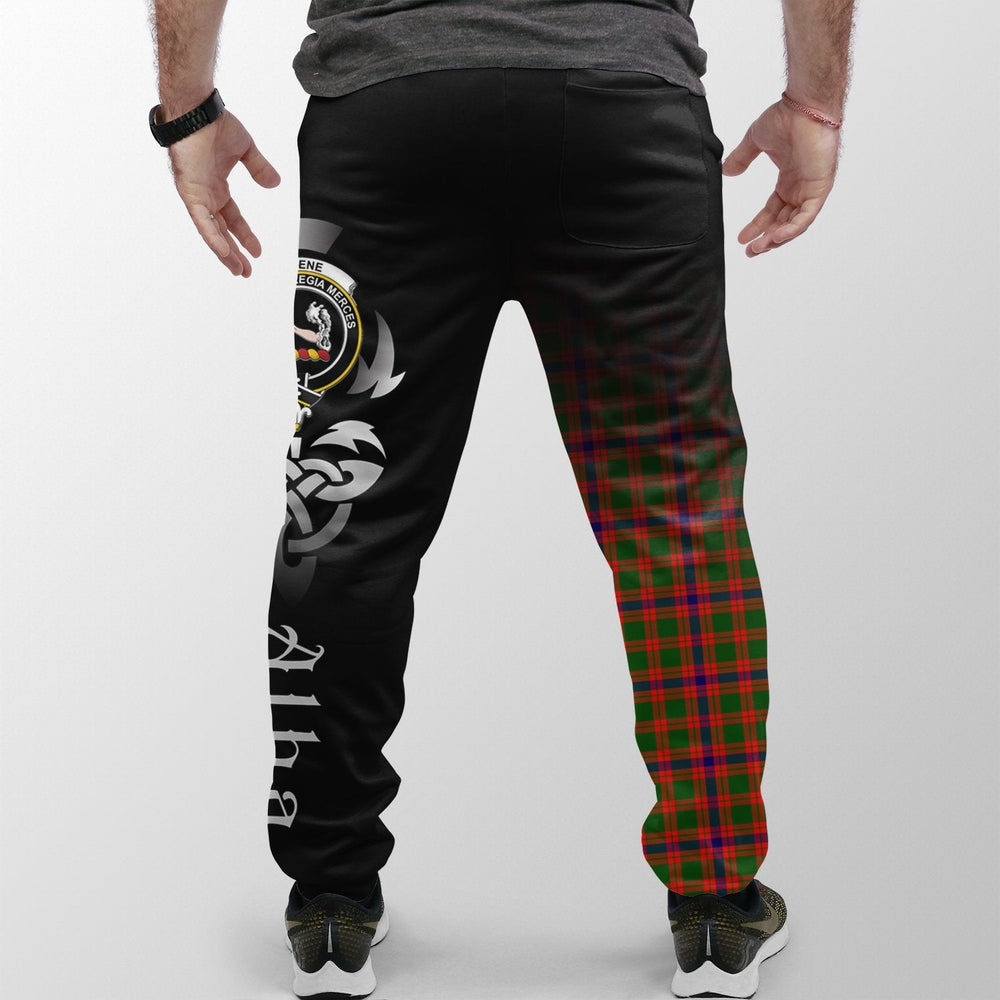 Clan Skene Modern Tartan Crest Jogger Sweatpants Alba Celtic Style LS13 Clan Skene Tartan Today