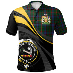 Clan Skene 01 Tartan Polo Shirt - Royal Coat Of Arms Style OG20 Skene 01 Tartan Tartan Polo