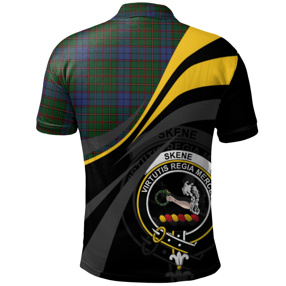 Clan Skene 02 Tartan Polo Shirt - Royal Coat Of Arms Style BU13 Skene 02 Tartan Tartan Polo