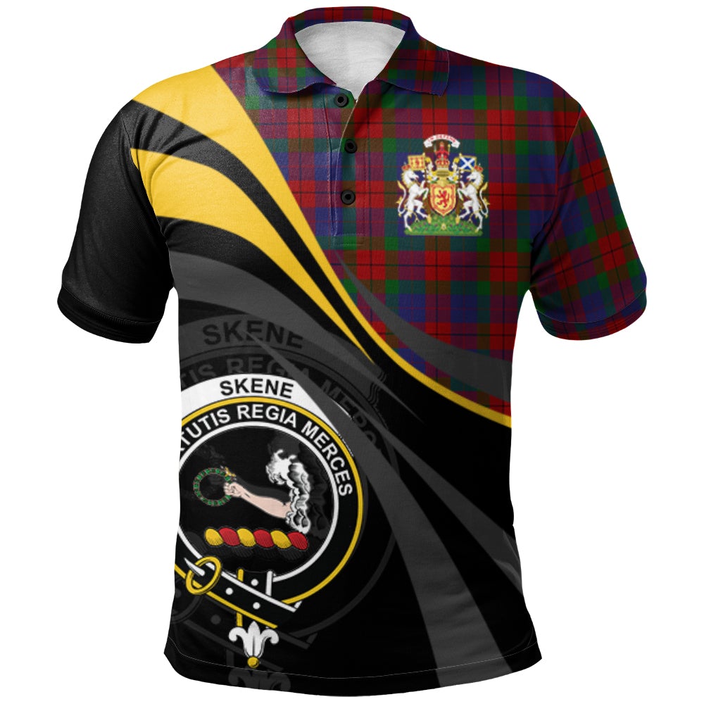 Clan Skene of Cromar 01 Tartan Polo Shirt - Royal Coat Of Arms Style HV38 Skene of Cromar 01 Tartan Tartan Polo