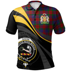 Clan Skene of Cromar 01 Tartan Polo Shirt - Royal Coat Of Arms Style HV38 Skene of Cromar 01 Tartan Tartan Polo