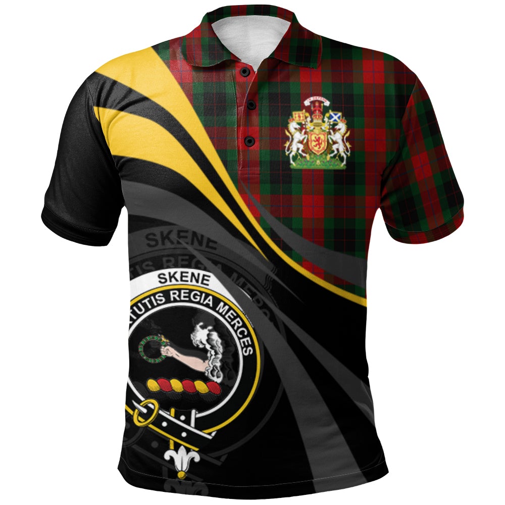 Clan Skene of Cromar 02 Tartan Polo Shirt - Royal Coat Of Arms Style UL72 Skene of Cromar 02 Tartan Tartan Polo