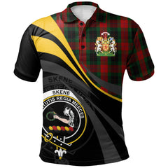 Clan Skene of Cromar 02 Tartan Polo Shirt - Royal Coat Of Arms Style UL72 Skene of Cromar 02 Tartan Tartan Polo