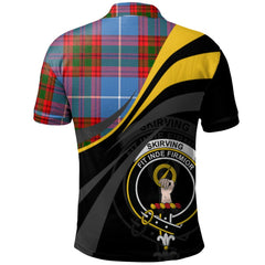 Clan Skirving Tartan Polo Shirt - Royal Coat Of Arms Style VR44 Skirving Tartan Tartan Polo