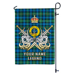 Custom Name Clan Smith Ancient Tartan Garden Flag with Clan Crest and the Golden Sword of Courageous Legacy TR65