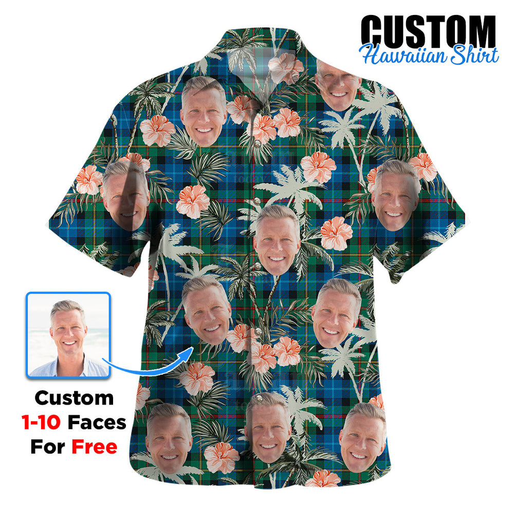 Clan Smith Ancient Tartan Custom Face Hawaiian Shirt – Unisex Gift for Family Members, Summer Party DV47 Smith Ancient Tartan Tartan Hawaii Shirt