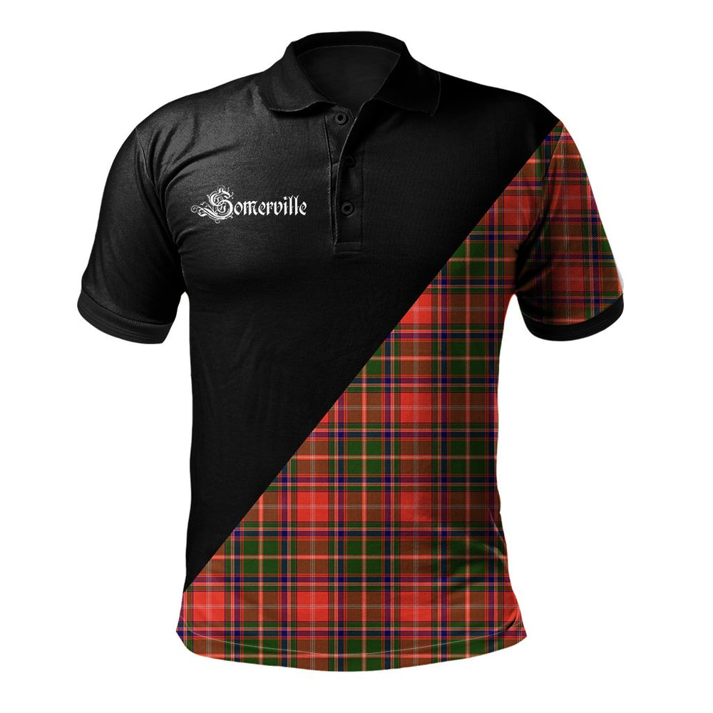 Clan Somerville Modern Clan - Military Polo Shirt DJ39 Somerville Modern Tartan Tartan Polo