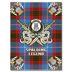 Clan Spalding Tartan Gold Courage Symbol Blanket NM77 Clan Spalding Tartan Today