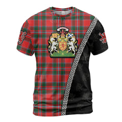 Personalized Clan Spens Modern Tartan Shirt with Scotland Coat of Arms & Custom Name IJ95