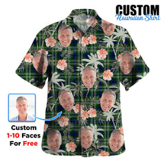 Clan Spottiswood (Tweedside) Tartan Custom Face Hawaiian Shirt – Unisex Gift for Family Members, Summer Party ON76 Spottiswood (Tweedside) Tartan Tartan Hawaii Shirt