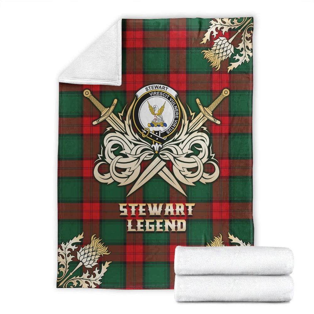 Clan Stewart Atholl Modern Tartan Gold Courage Symbol Blanket BA24 Clan Stewart Tartan Today