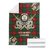 Clan Stewart Atholl Modern Tartan Gold Courage Symbol Blanket BA24 Clan Stewart Tartan Today
