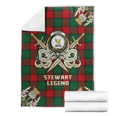 Clan Stewart Atholl Modern Tartan Gold Courage Symbol Blanket BA24 Clan Stewart Tartan Today