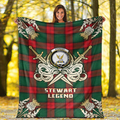 Clan Stewart Atholl Modern Tartan Gold Courage Symbol Blanket BA24 Clan Stewart Tartan Today