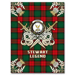 Clan Stewart Atholl Modern Tartan Gold Courage Symbol Blanket BA24 Clan Stewart Tartan Today