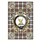 Clan Stewart Dress Modern Tartan Crest Black Garden Flag - Gold Thistle SN17 Clan Stewart Tartan Today