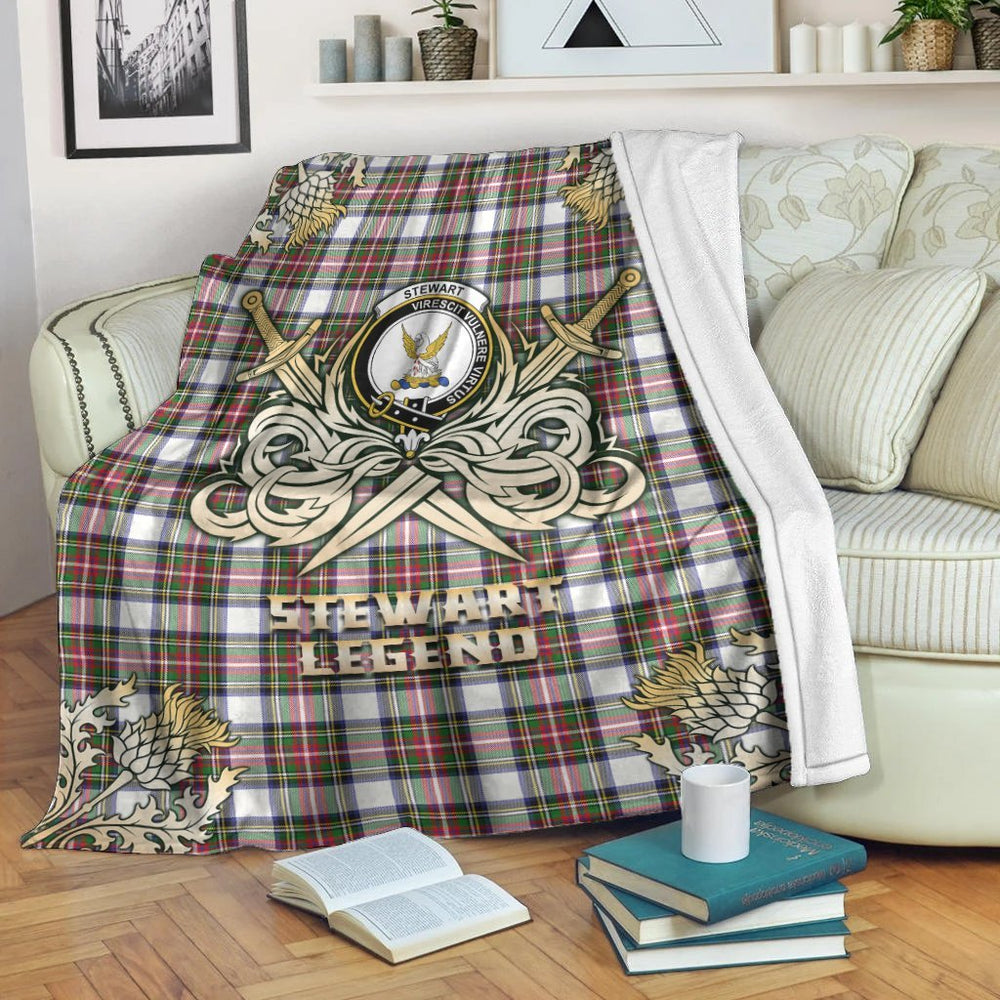 Clan Stewart Dress Modern Tartan Gold Courage Symbol Blanket QX95 Clan Stewart Tartan Today