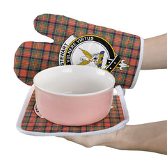 Clan Stewart Royal Ancient Tartan Crest Oven Mitt And Pot Holder (2 Oven Mitts + 1 Pot Holder) HQ58 Clan Stewart Tartan Today