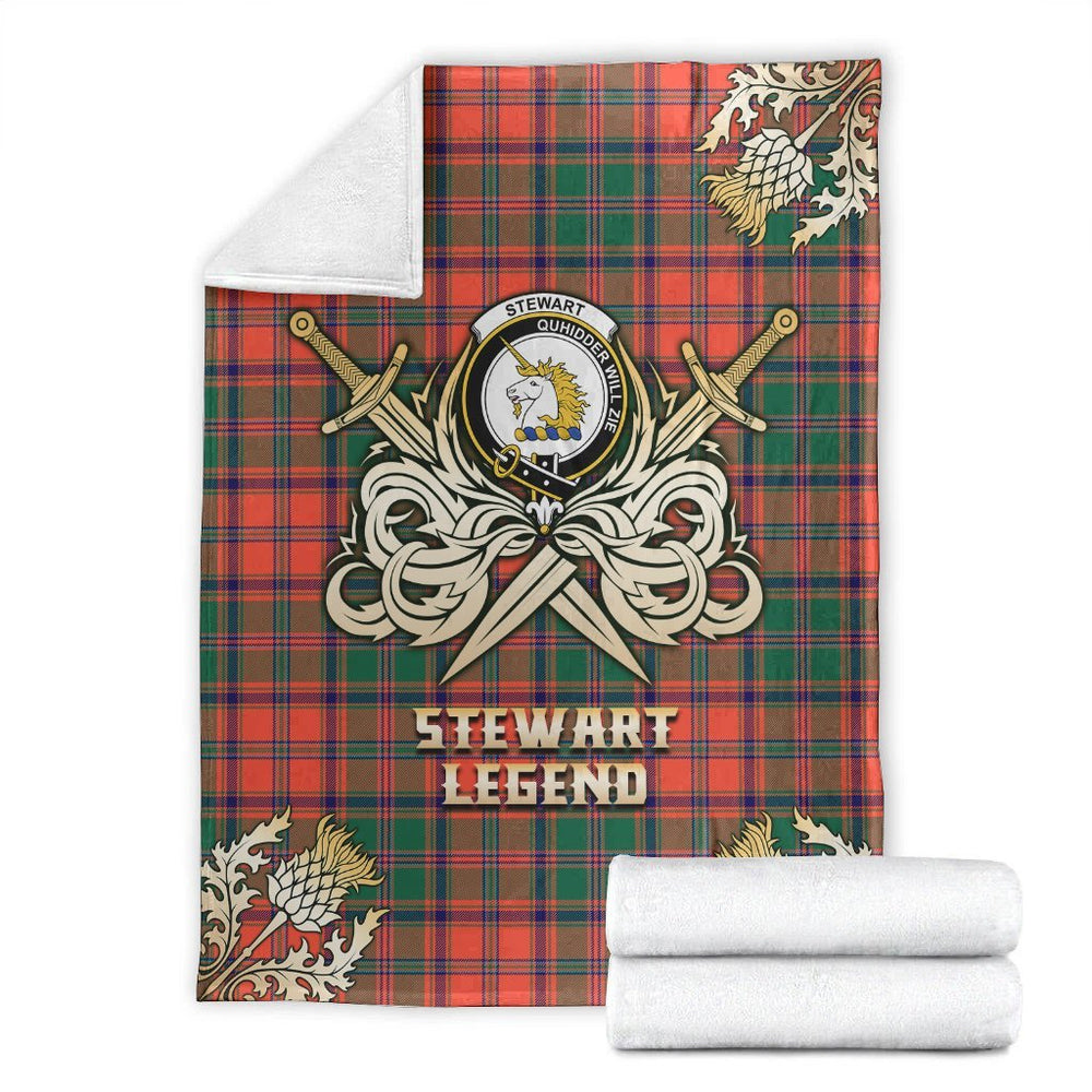 Clan Stewart of Appin Ancient Tartan Gold Courage Symbol Blanket HO86 Clan Stewart of Appin Tartan Today
