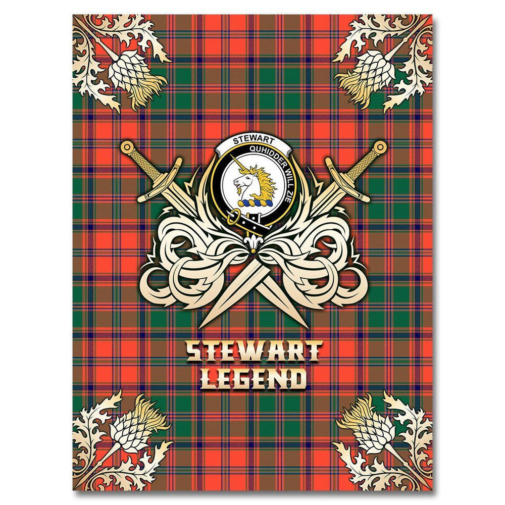 Clan Stewart of Appin Ancient Tartan Gold Courage Symbol Blanket HO86 Clan Stewart of Appin Tartan Today