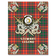 Clan Stewart of Appin Ancient Tartan Gold Courage Symbol Blanket HO86 Clan Stewart of Appin Tartan Today