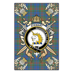 Clan Stewart of Appin Hunting Ancient Tartan Crest Black Garden Flag - Gold Thistle EE87 Clan Stewart of Appin Tartan Today