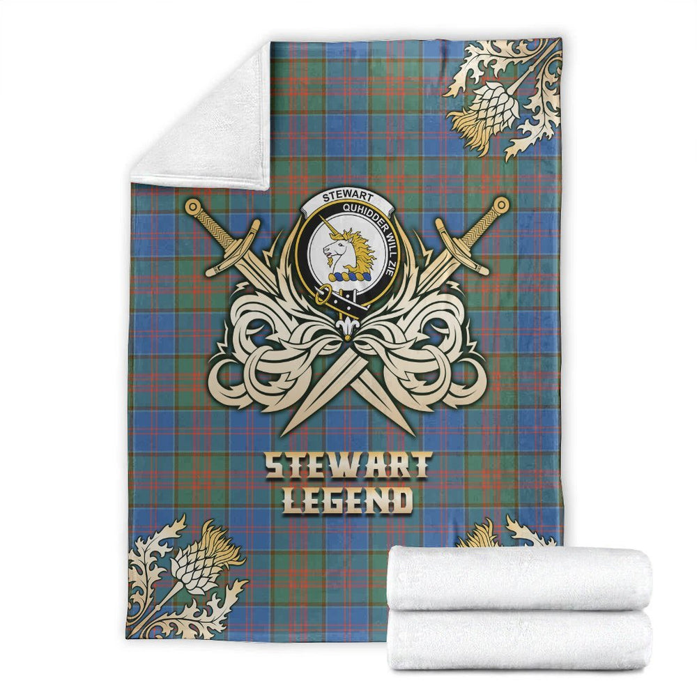 Clan Stewart of Appin Hunting Ancient Tartan Gold Courage Symbol Blanket PP85 Clan Stewart of Appin Tartan Today