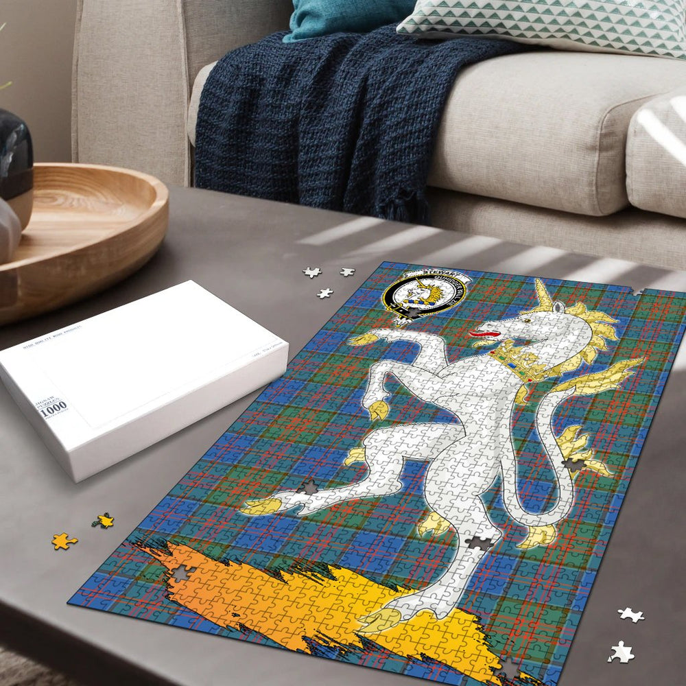 Clan Stewart of Appin Hunting Ancient Tartan Crest Unicorn Scotland Jigsaw Puzzles Gift For Family XU48 Clan Stewart of Appin Tartan Today