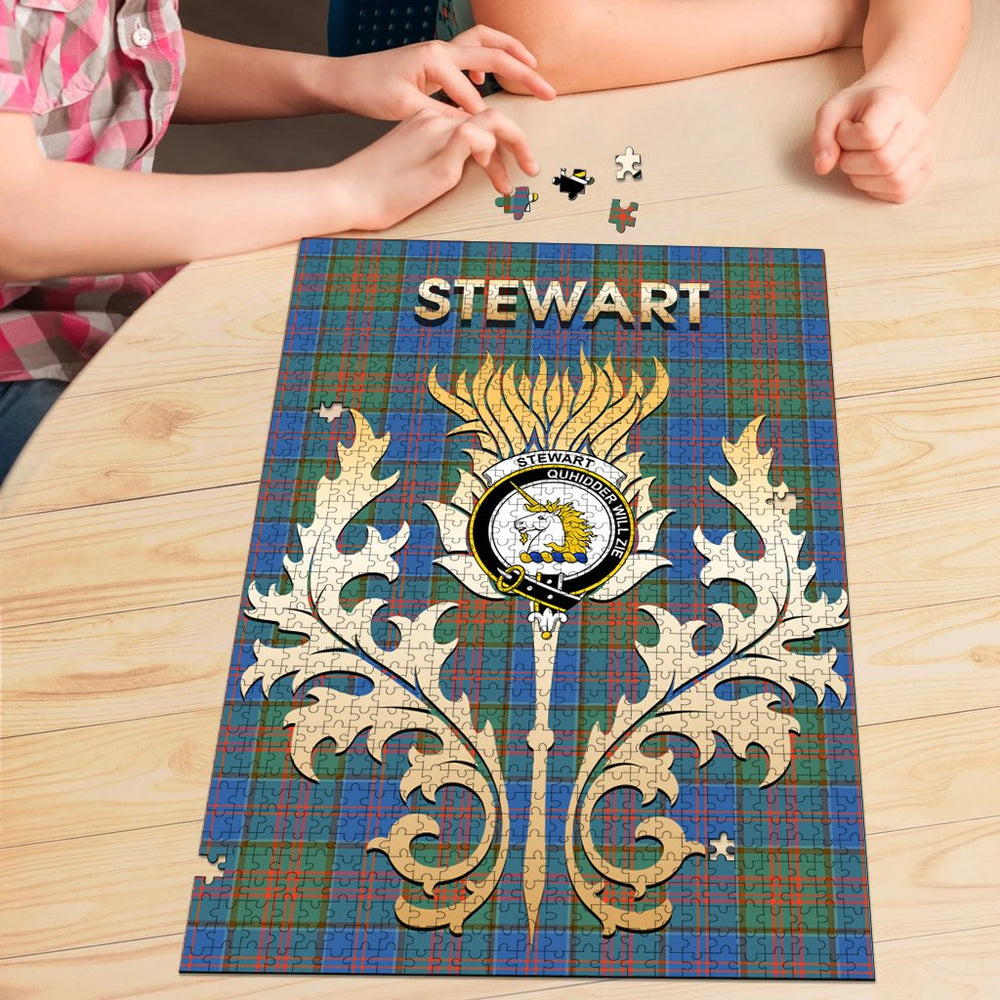 Clan Stewart of Appin Hunting Ancient Tartan Crest Thistle Jigsaw Puzzles Gift For Family YP78 Clan Stewart of Appin Tartan Today