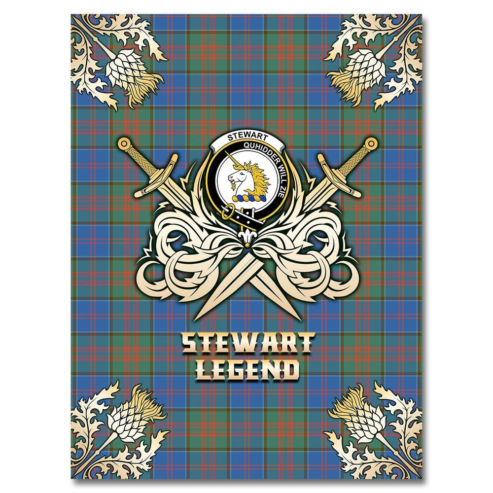 Clan Stewart of Appin Hunting Ancient Tartan Gold Courage Symbol Blanket PP85 Clan Stewart of Appin Tartan Today