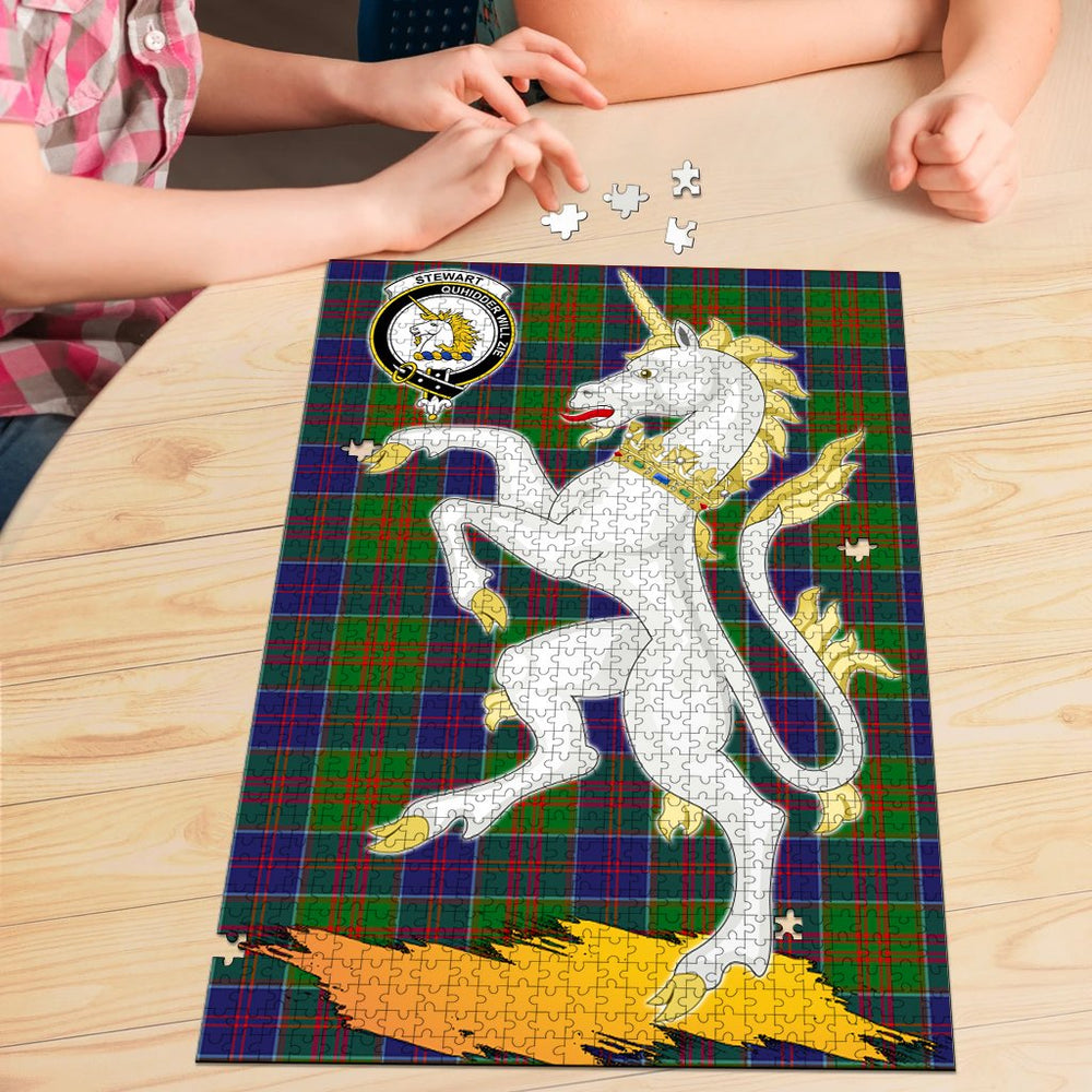 Clan Stewart of Appin Hunting Modern Tartan Crest Unicorn Scotland Jigsaw Puzzles Gift For Family YW99 Clan Stewart of Appin Tartan Today